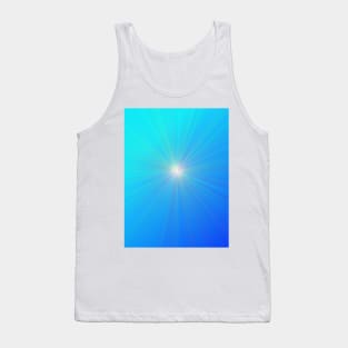 Radiating Blue Starlight Aura Tank Top